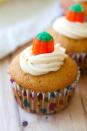 <p>There's a rich cream cheese filling inside each of these pumpkin cupcakes. Treat your kids to a batch on Halloween night!</p><p><strong>Get the recipe at <a href="https://rasamalaysia.com/cream-cheese-filled-pumpkin-cupcakes/" rel="nofollow noopener" target="_blank" data-ylk="slk:Rasa Malaysia;elm:context_link;itc:0;sec:content-canvas" class="link ">Rasa Malaysia</a>.</strong> </p>
