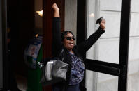 <p>A woman runs out of the courtroom after a mistrial was declared in Bill Cosby’s sexual assault trial at the Montgomery County Courthouse in Norristown, Pa., Saturday, June 17, 2017. Cosby’s trial ended without a verdict after jurors failed to reach a unanimous decision. (AP Photo/Matt Rourke) </p>