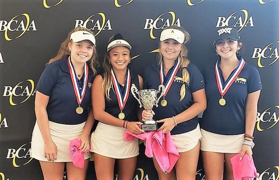 The St. Thomas Aquinas girls’ golf team won the BCAA Big Eight Tournament.