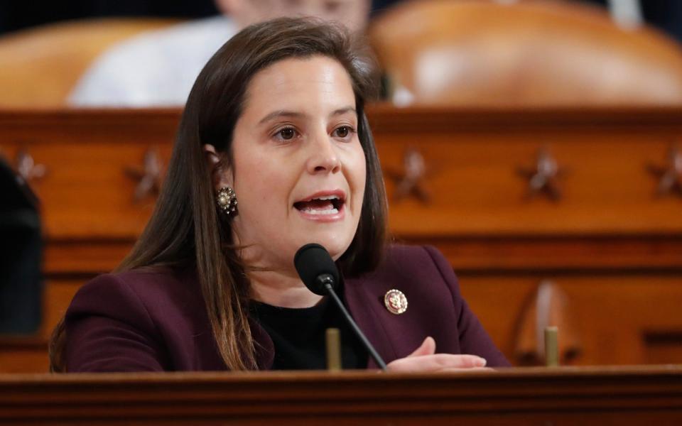 Ms Stefanik rose to national prominence when she offered an impassioned defence of Mr Trump during his first impeachment trial in 2019 -  Andrew Harnik/AP