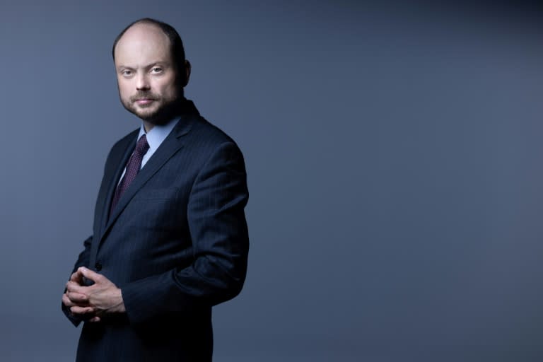 It has been around six weeks since leading Kremlin critic Vladimir Kara-Murza swapped his prison long-johns and rubber flip flops for sharp suits, but he says he is still adjusting to reality (JOEL SAGET)