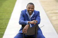 Petri Hawkins Byrd, bailiff on the reality court television program "Judge Judy," poses for portrait, Friday, Sept. 25, 2020, in Los Angeles. (AP Photo/Chris Pizzello)