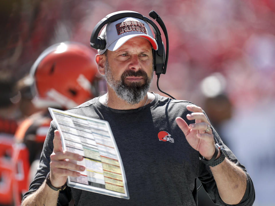 Todd Haley coaches against the Tampa Bay Buccaneers at Raymond James Stadium on October 21, 2018, in Tampa, Florida. (Getty Images)