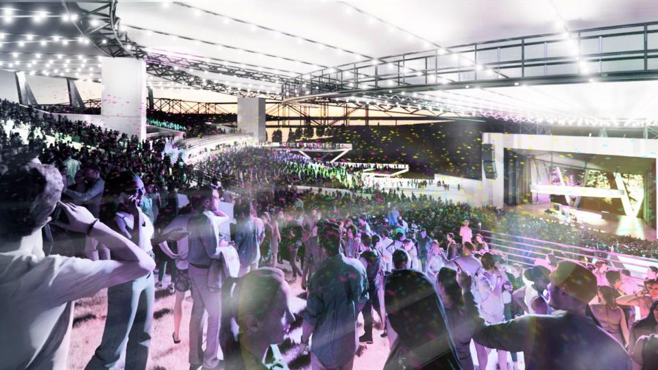 A rendering the upcoming music and entertainment venue that is set to replace Coney Island following its closure at the end of 2023.