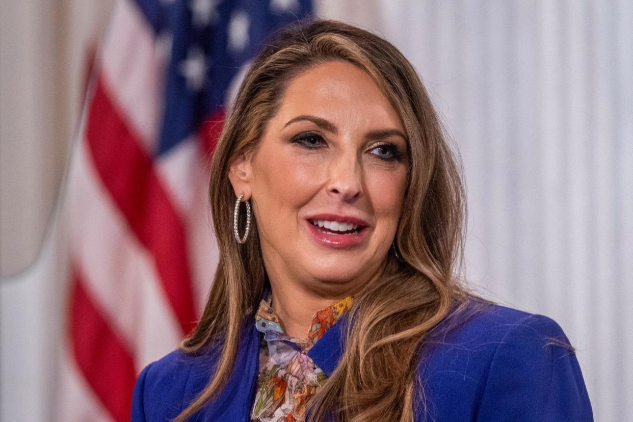 <span>Ronna McDaniel at the Ronald Reagan presidential library in April last year.</span><span>Photograph: David McNew/Getty Images</span>