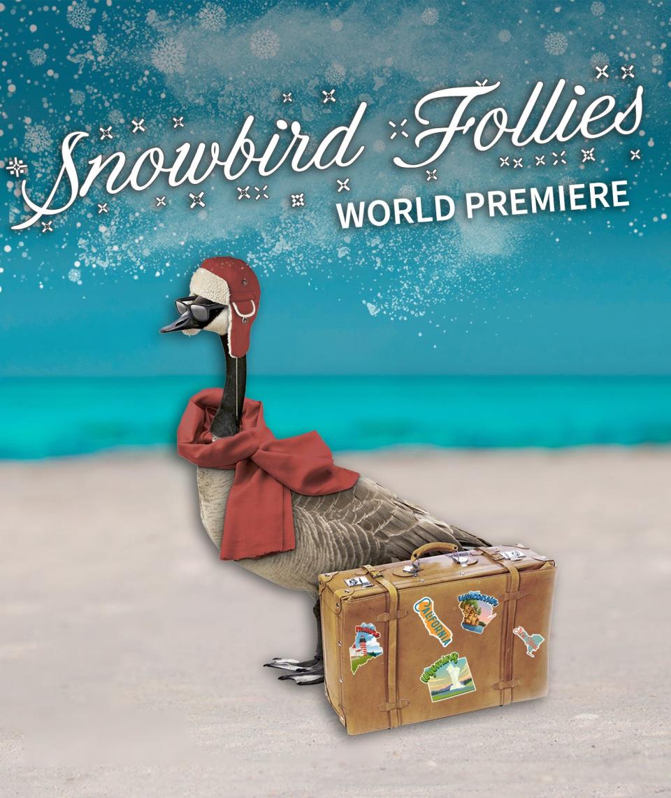 A publicity photo for The MACC's “Snowbird Follies: A Holiday Musical”