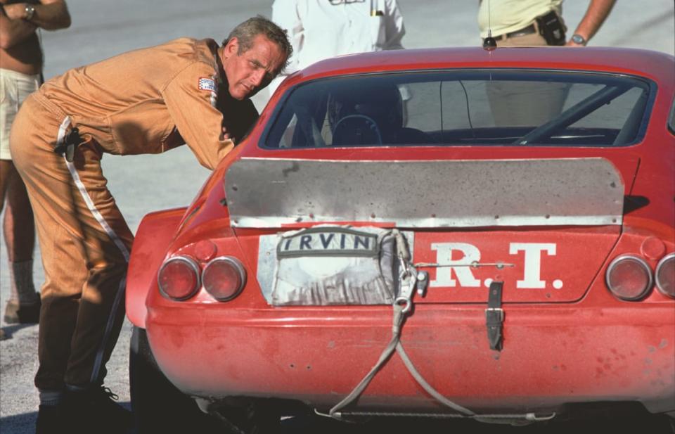 <div class="inline-image__caption"><p>Paul Newman photographed during a race where he was driving a 365 GTB Daytona Ferrari at Bonneville Salt Flats in Utah on September 22, 1974.</p></div> <div class="inline-image__credit">Al Satterwhite/ACC Art Books</div>