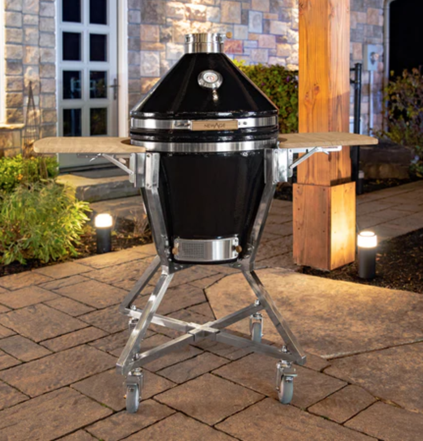 <p><a href="https://shopnewage.com/products/outdoor-kitchen-platinum-22-in-kamado-65996?variant=39549634183348" rel="nofollow noopener" target="_blank" data-ylk="slk:Shop Now;elm:context_link;itc:0;sec:content-canvas" class="link ">Shop Now</a></p><p>Kamado Grill</p><p>$1149.99</p><p>shopnewage.com</p><span class="copyright">NewAge </span>