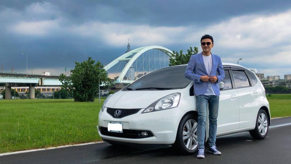 ▲主播賴思豪的愛車HONDA FIT，儘管已經是十年車，在他細心照顧之下，依舊保持新車樣貌。