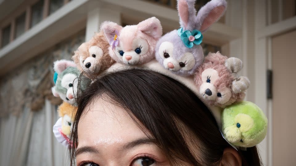 She wears a popular headband featuring Duffy and all his friends. - Noemi Cassanelli/CNN