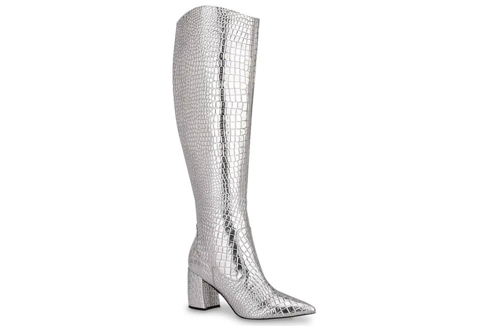 silver boots, marc fisher