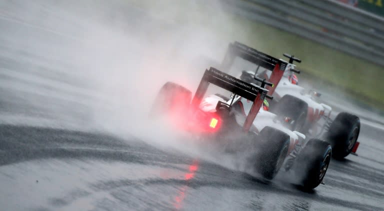 Conditions during the Hungarian Grand Prix qualifying on July 23, 2016 were treacherous due to heavy rain that delayed the start of the session and flooded many parts of the paddock