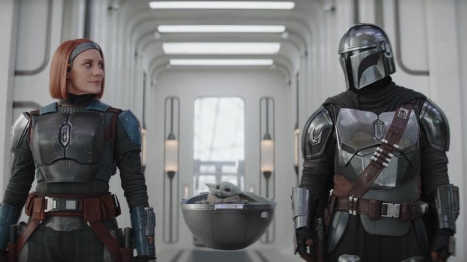 Bo-Katan, Grogu and The Mandalorian