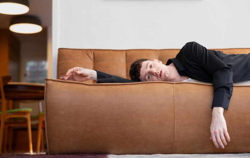 BEVERLY HILLS-CA-MARCH 18, 2024: Actor Chris Perfetti is photographed at home in Los Angeles on March 18, 2024. (Christina House / Los Angeles Times)