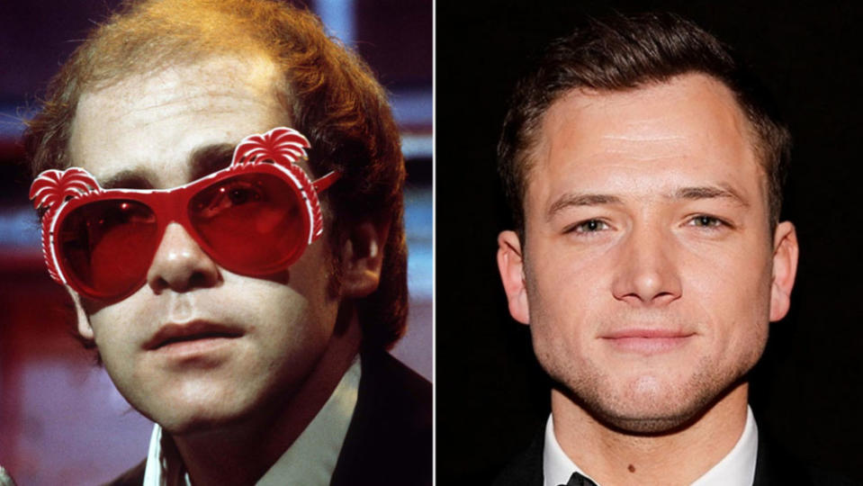 Elton and Taron (Credit: Rex)