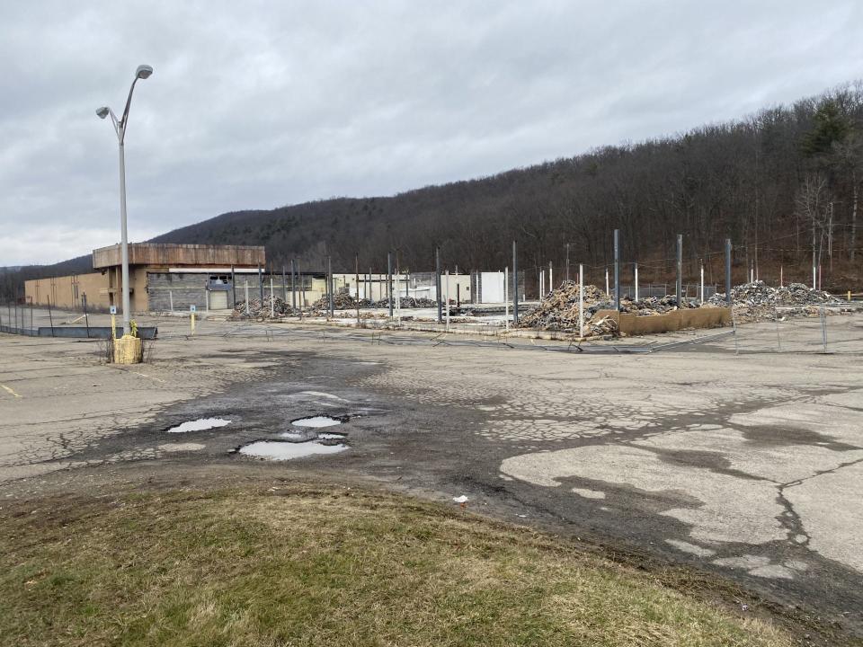 The demolition of remaining section of the old Ames Plaza, in Painted Post, is expected to start in the early spring.