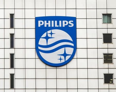 A Philips logo is seen at Philips headquarters in Amsterdam January 28, 2014. REUTERS/Toussaint Kluiters/United Photos