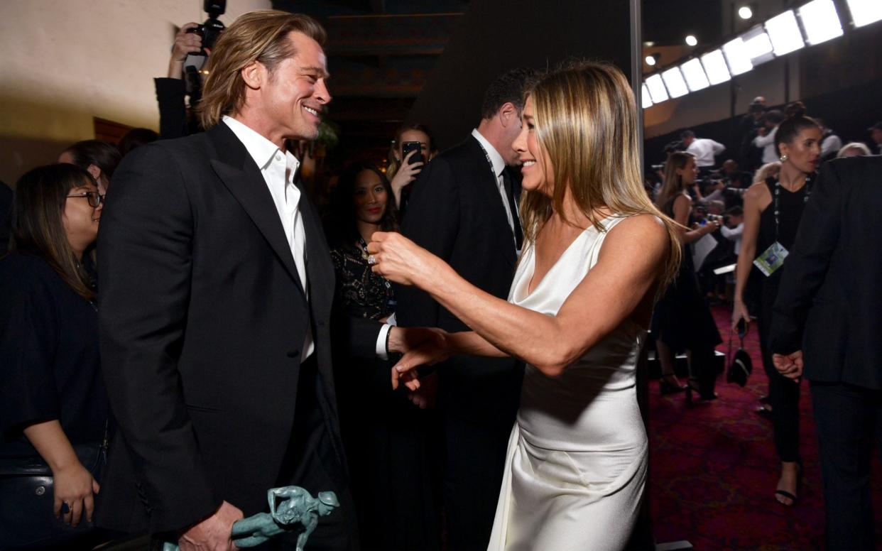 Brad Pitt and with his ex wife Jennifer Aniston, at the 2020 Screen Actors' Guild Awards - 2020 Getty Images