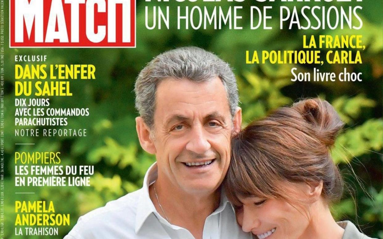 Nicholas Sarkozy and Carla Bruni on the cover of Paris Match