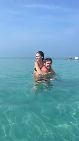 <p>Liam Hemsworth/Instagram</p> Liam Hemsworth with girlfriend Gabriella Brooks.