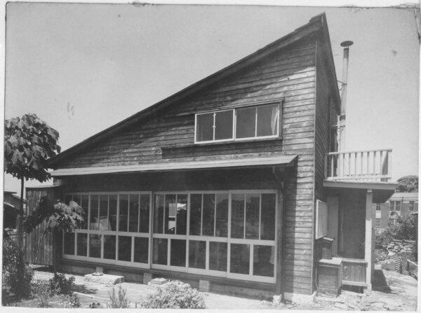 Japanese architect Kiyoshi Ikebe built House No. 1, the first in a series of numbered houses, in Tokyo in 1948. A single, slanting roof unites both levels. Upstairs, a small porch adds a connection to the outdoors.