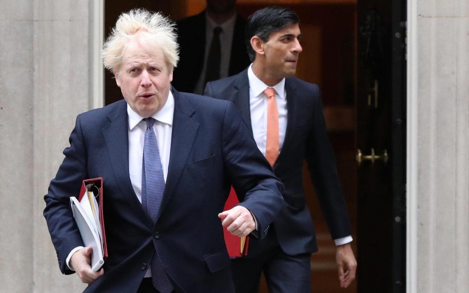 Boris Johnson and Rishi Sunak will now be self-isolating after getting pinged by the NHS Covid app - Jonathan Brady/PA Wire