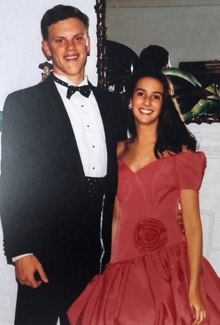 Willie and Christina pose for photos on their way to prom.