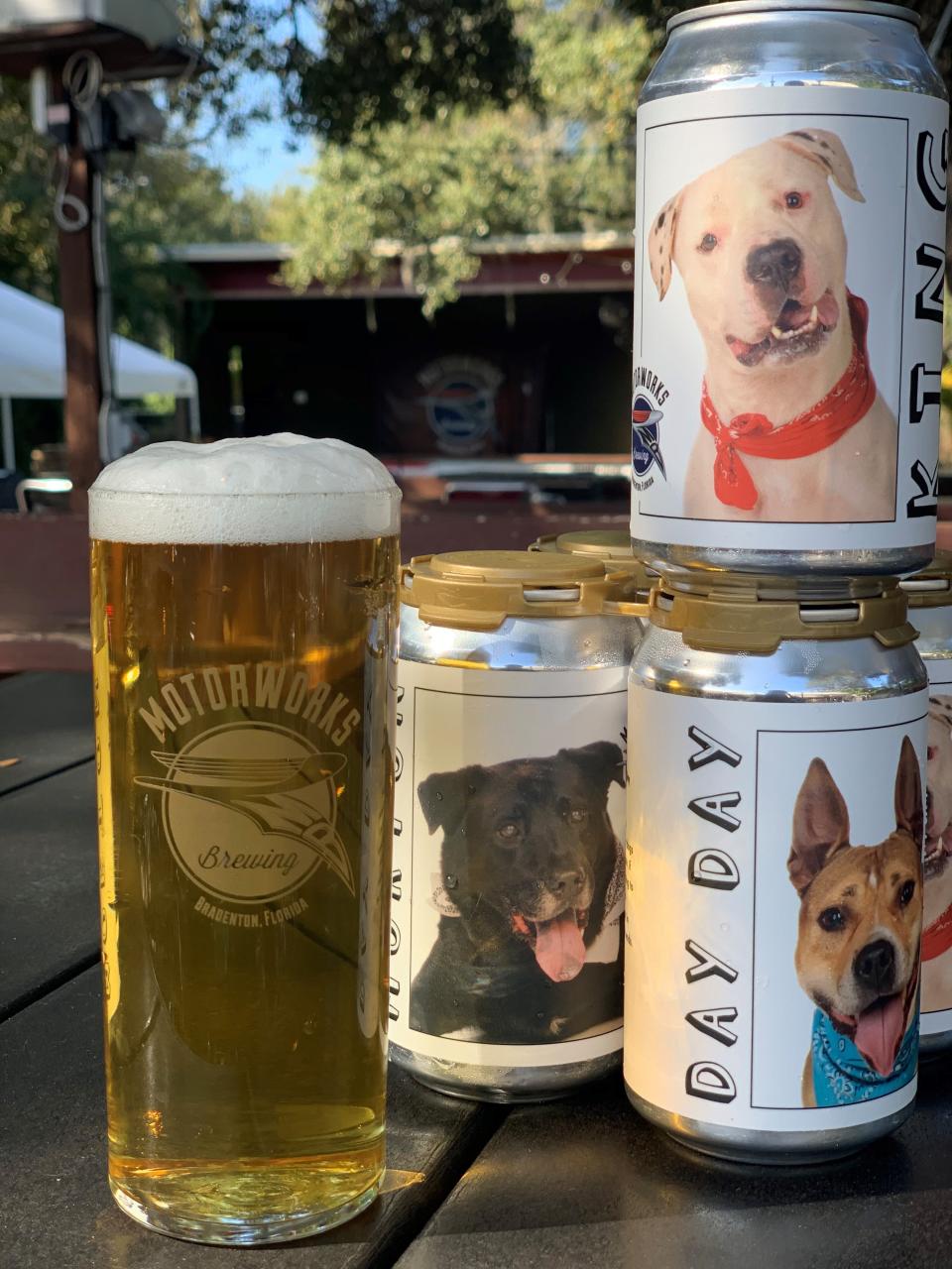 Motorworks Brewing in Bradenton, Fla., sells beer cans that promote shelter dogs, and proceeds go to Shelter Manatee.