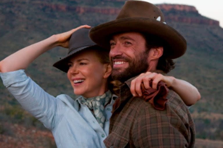 Nicole Kidman y Hugh Jackman en una escena de Faraway Downs, la miniserie armada a partir de Australia, el film de 2008