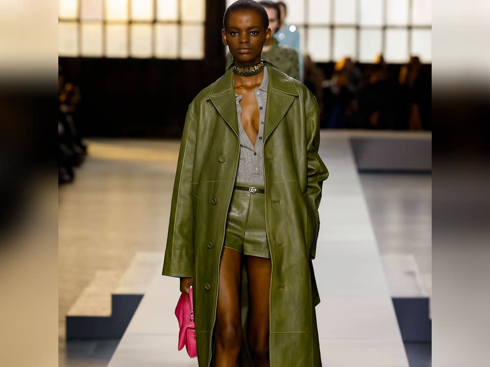 Auch bei der Modenschau von Gucci in Mailand war viel Grün zu sehen. (Bild: imago/Capital Pictures)