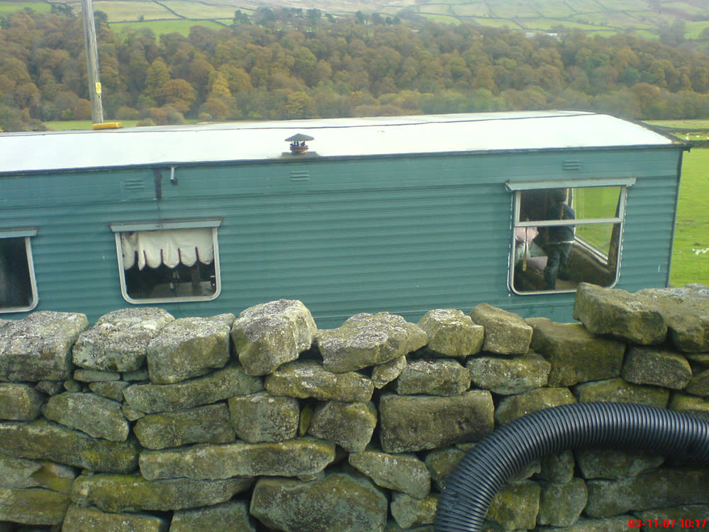 The caravan the mum lived in with her children for five years. (Natasha Holland Photography/PA Real Life)