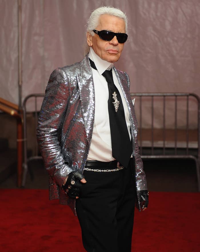 Closeup of Karl Lagerfeld