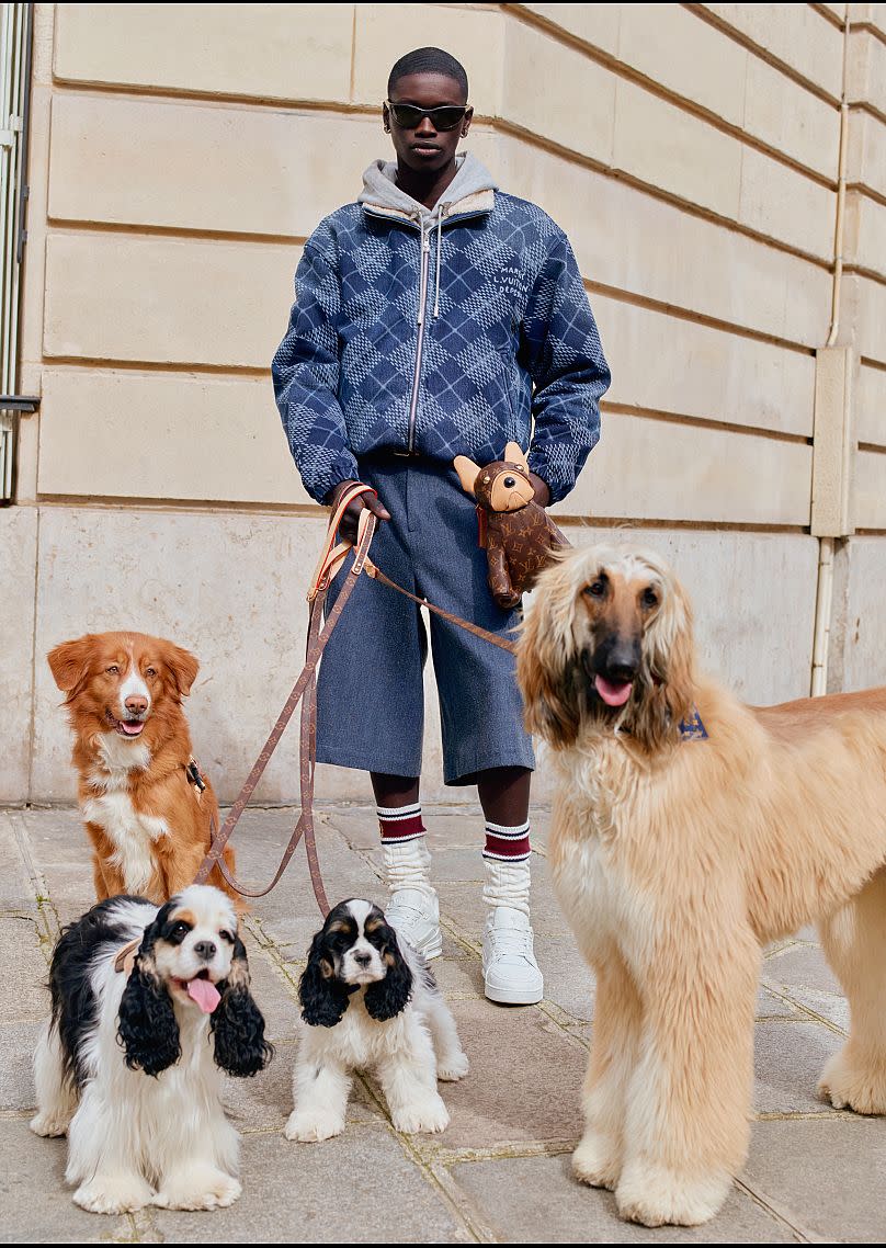 I love how your dog bag goes with your dogs