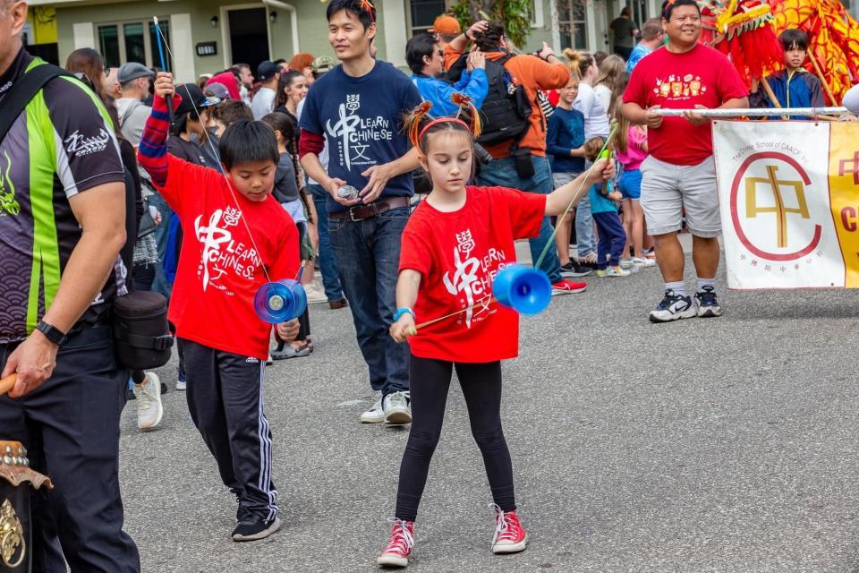 Local Asian organizations pack Orlando for the Central Florida Dragon Parade Lunar New Year.