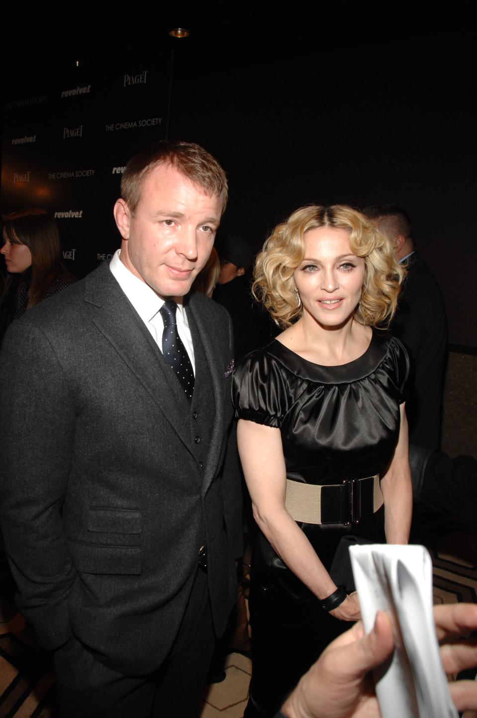 Director Guy Ritchie (L) and Madonna attend a screening of Ritchie's "Revolver" at the Tribeca Grand in New York City. (Photo by Steve Eichner/WWD/Penske Media via Getty Images)