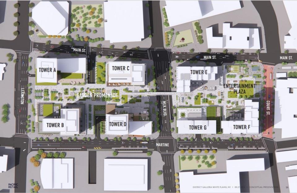 A map of the District Galleria