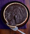 <p>This dark and rich chocolate ganache is only three ingredients. Pour it over a homemade almond crust for the perfect decadent fall dessert.</p><p><em><a href="https://www.goodhousekeeping.com/food-recipes/a14001/ganache-tart-salted-almond-crust-recipe-ghk0212/" rel="nofollow noopener" target="_blank" data-ylk="slk:Get the recipe for Ganache Tart with Salted-Almond Crust »;elm:context_link;itc:0;sec:content-canvas" class="link ">Get the recipe for Ganache Tart with Salted-Almond Crust »</a></em> </p>