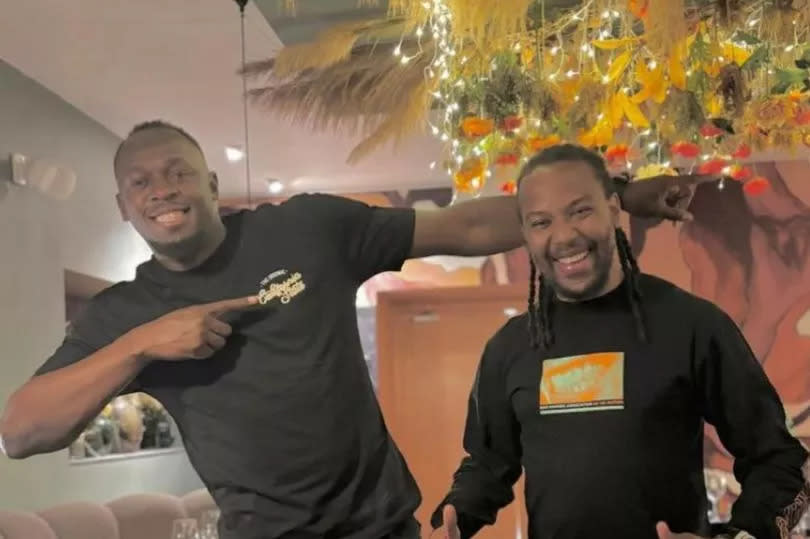 Usain Bolt visited the restaurant with former Bolton Wanderers footballer Ricardo Gardner