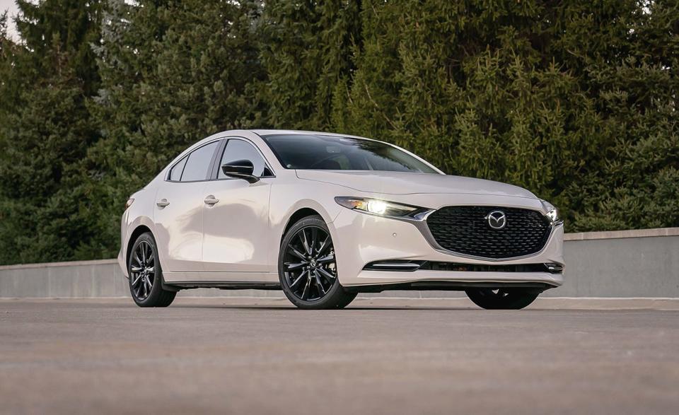 <p>The <a href="https://www.caranddriver.com/mazda/cx-5" rel="nofollow noopener" target="_blank" data-ylk="slk:Mazda CX-5;elm:context_link;itc:0;sec:content-canvas" class="link ">Mazda CX-5</a> sells three times as many units as the fun-to-drive <a href="https://www.caranddriver.com/mazda/mazda-3" rel="nofollow noopener" target="_blank" data-ylk="slk:Mazda 3;elm:context_link;itc:0;sec:content-canvas" class="link ">Mazda 3</a> sedan and hatchback, but comparing <a href="https://www.iihs.org/ratings/vehicle/mazda/3-4-door-sedan/2021" rel="nofollow noopener" target="_blank" data-ylk="slk:IIHS ratings reveals;elm:context_link;itc:0;sec:content-canvas" class="link ">IIHS ratings reveals</a> the Mazda 3 is actually marginally safer than its SUV sibling. The Mazda 3 matched CX-5 with Good and Superior ratings in every crash test, but scored higher in its ability to avoid a front-end crash with a pedestrian, and for its easier-to-use child-seat anchors.</p><p><a class="link " href="https://www.caranddriver.com/reviews/a34734612/2021-mazda-3-25t-by-the-numbers/" rel="nofollow noopener" target="_blank" data-ylk="slk:3 TESTED;elm:context_link;itc:0;sec:content-canvas">3 TESTED</a> | <a class="link " href="https://www.caranddriver.com/mazda/mazda-3" rel="nofollow noopener" target="_blank" data-ylk="slk:3 INFO;elm:context_link;itc:0;sec:content-canvas">3 INFO</a> | <a class="link " href="https://www.caranddriver.com/mazda/mazda-3/specs" rel="nofollow noopener" target="_blank" data-ylk="slk:3 SPECS;elm:context_link;itc:0;sec:content-canvas">3 SPECS</a></p>