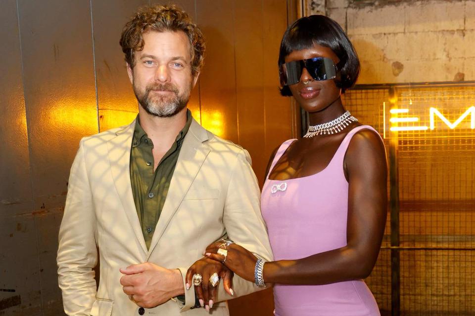 <p>Brian Ach/Getty</p> Joshua Jackson and Jodie Turner-Smith attend the unveiling of the new fully-electric Lotus Emeya on September 07, 2023 in New York City. 