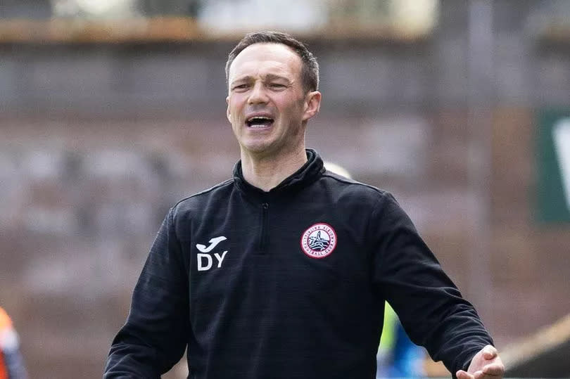 Stirling Albion boss Darren Young knows his side need to win the remaining two games to avoid the relegation play off -Credit:SNS Group