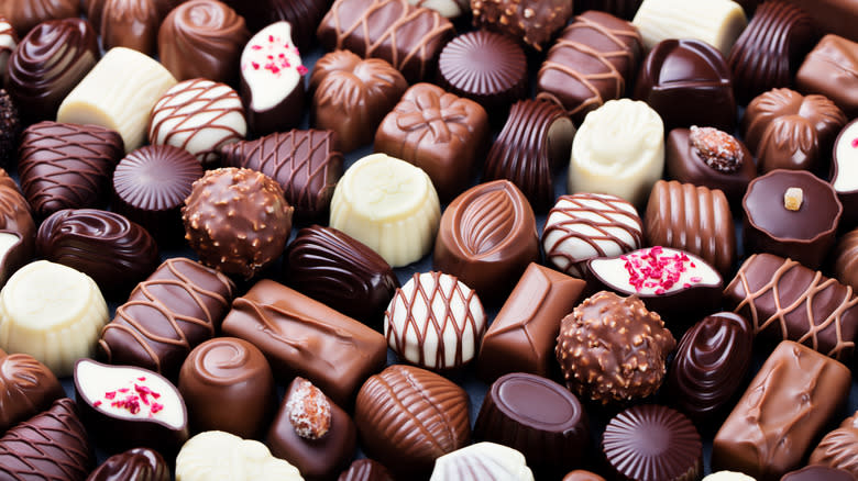 variety of handmade chocolates