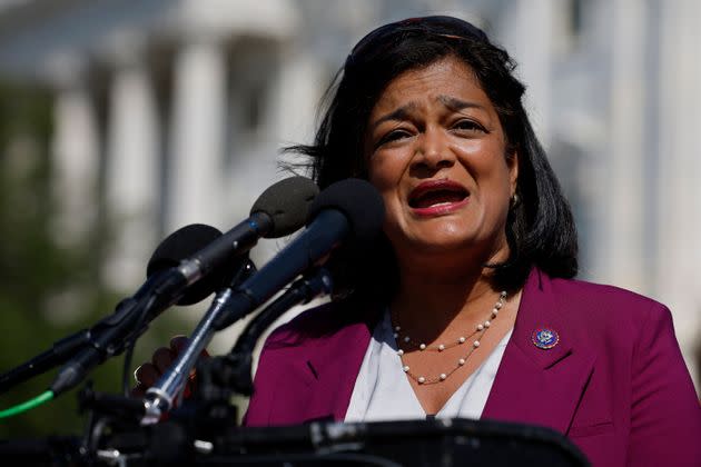 “The letter was drafted several months ago but, unfortunately, was released by staff without vetting. As chair of the Caucus, I accept responsibility for this,” Jayapal said. (Photo: Photo by Chip Somodevilla/Getty Images)