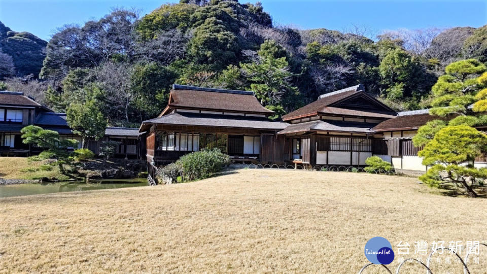 縣長王惠美一行團員9日赴神奈川縣橫濱市參訪三溪園的園藝造景。圖／彰化縣政府提供