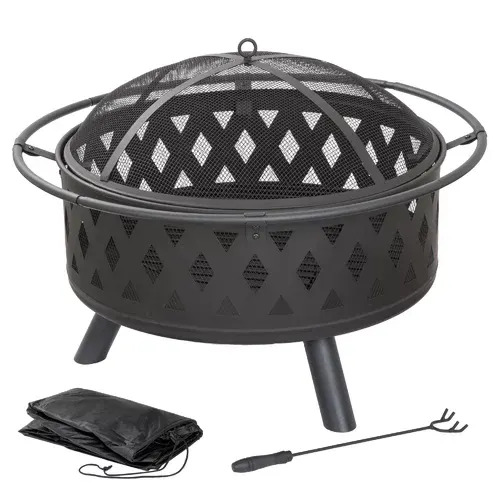 Crossweave Steel Wood Burning Fire PIt (Photo: Wayfair)