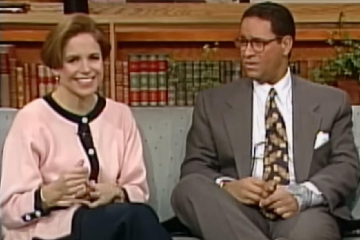 <p>YouTube/@Today</p> Katie Couric and Bryant Gumbel in 1994