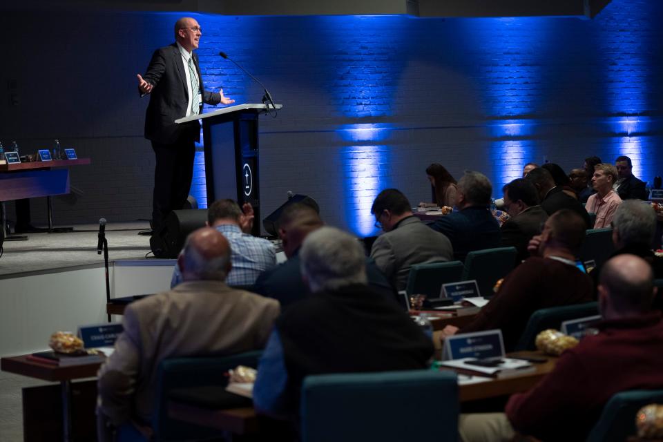 The SBC Executive Committee at a meeting on Feb. 20, 2023. The executive committee recently gathered in Nashville on Sept. 18-19, 2023 to manage denomination business following the SBC annual meeting in June.