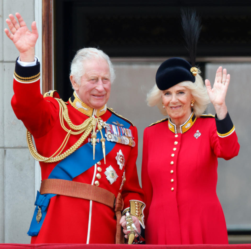 King Charles and Camilla on the Buckingham Palace balcony
