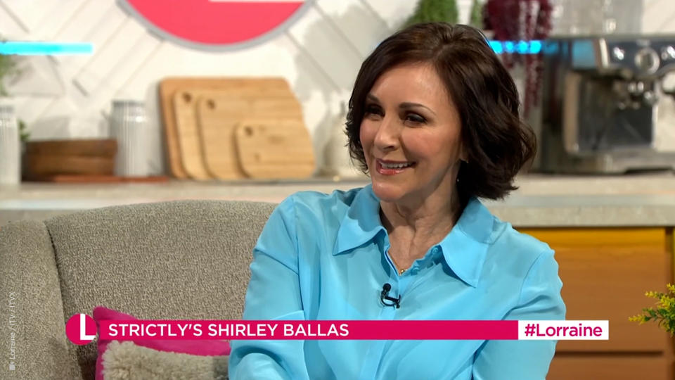 Strictly's Shirley Ballas appeared on Lorraine. (ITV screengrab)