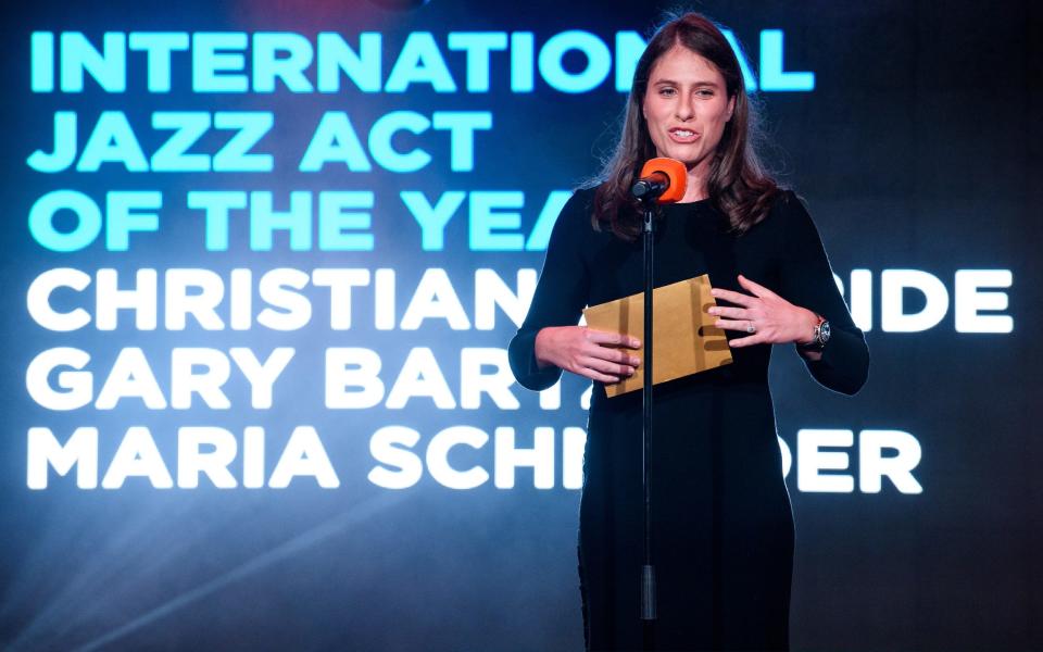 Johanna Konta presented a prize at the Jazz FM Awards in London last month - GETTY IMAGES